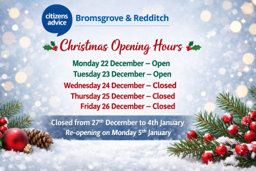 Christmas Opening Hours 2025